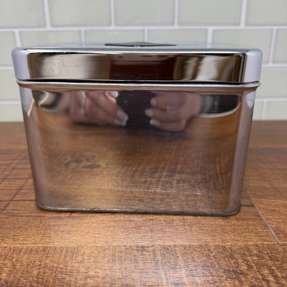 Vintage MCM Masterware Chrome Coffee Canister | Made in USA |‎ Retro Kitchen